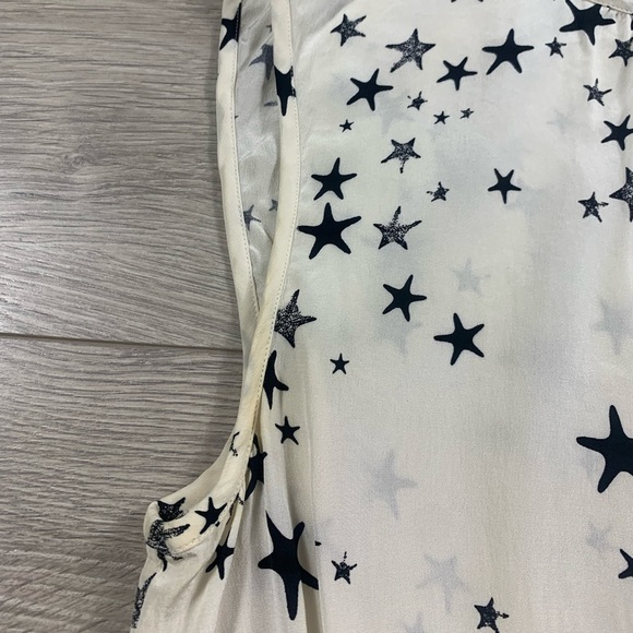 Tibi Silk Starfish Novelty Print Cream Sleeveless Dress - Picture 7 of 10